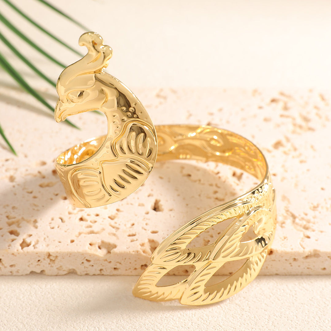 Ladies Open Bangle with Artistic Coral Pattern Land Girl