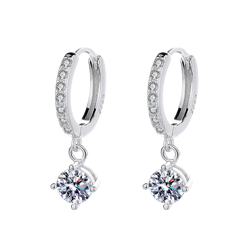 Ladies earrings with sparkling crystals and high-quality gold plating Land Girl