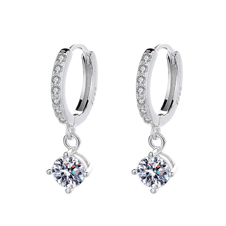 Ladies earrings with sparkling crystals and high-quality gold plating Land Girl