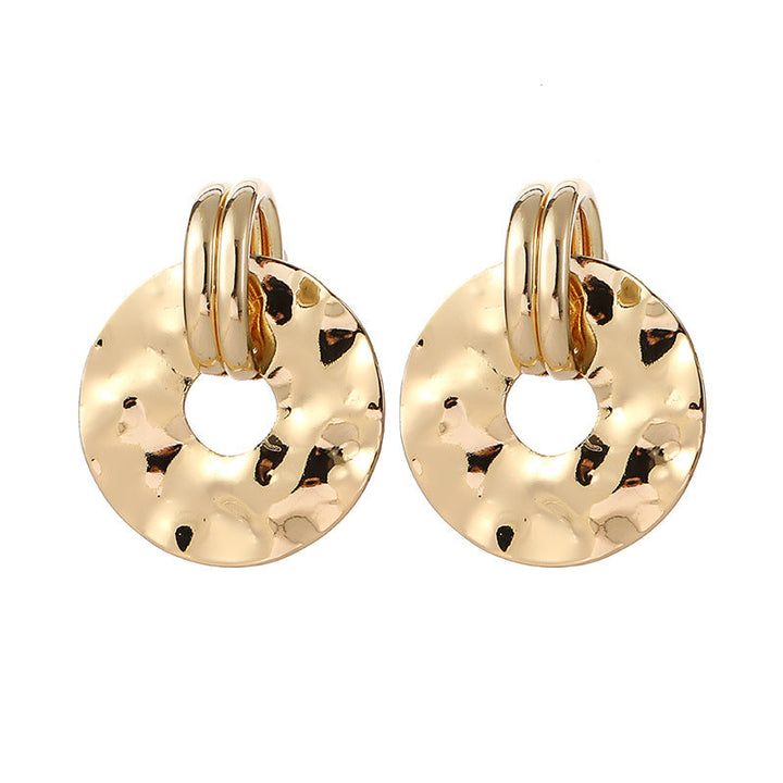 Women's elegant earrings with rustic, folded design Land Girl
