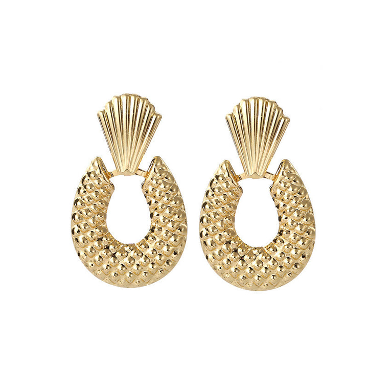 Ladies Hanging Earrings in Modern Rectangular Design Land Girl