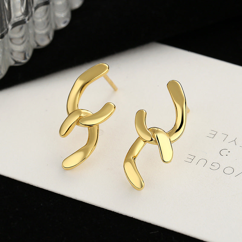 Women's earrings with sparkling circle pendant Land Girl