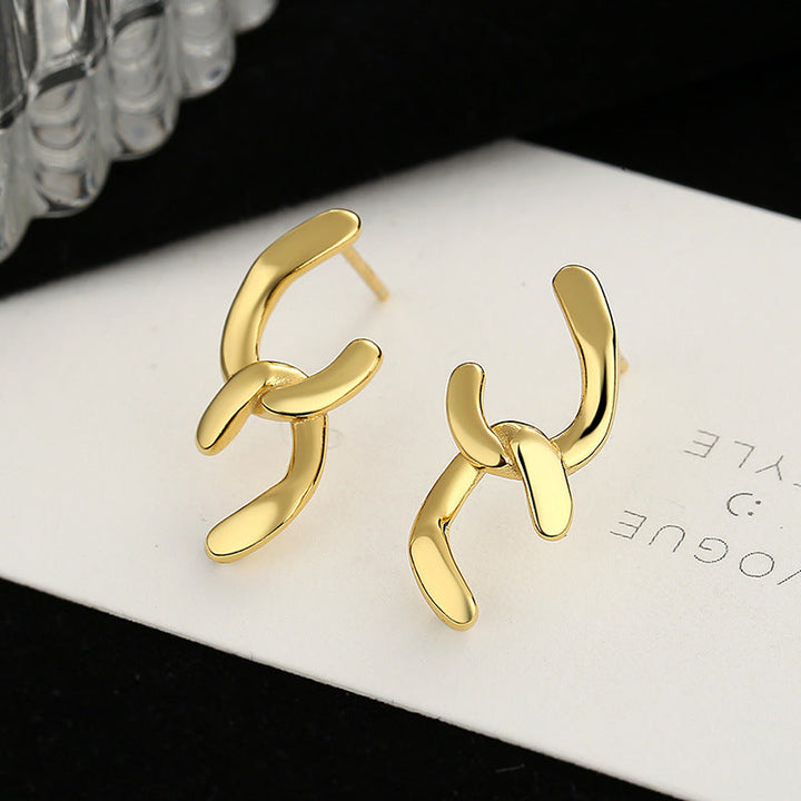 Women's earrings with sparkling circle pendant Land Girl