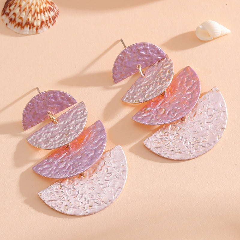 Women's Hanging Earrings in Elegant, Layered Design Land Girl