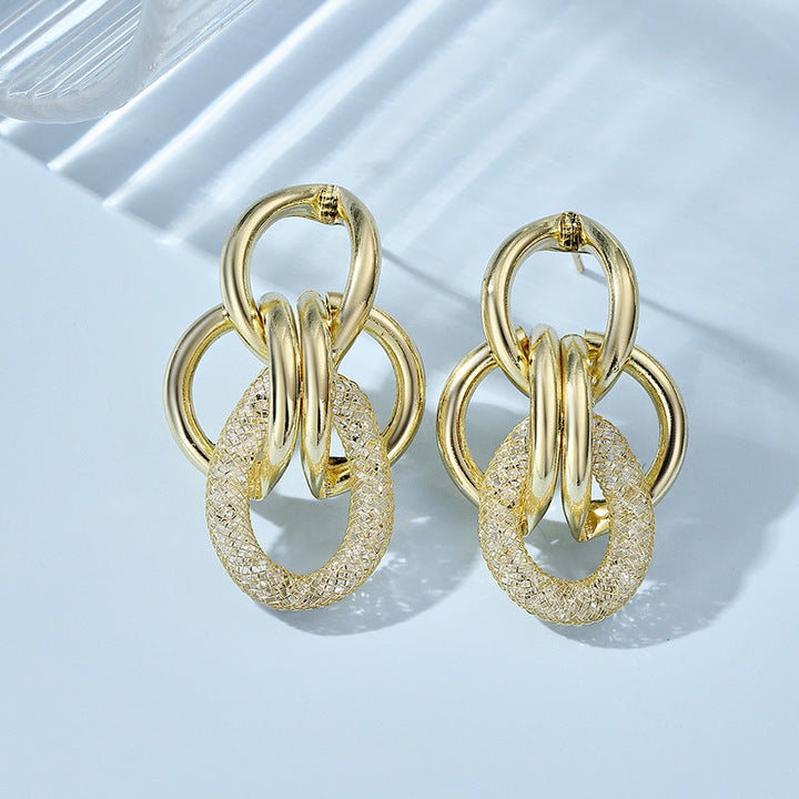 Women's Hanging Earrings with Luxurious, Sculptural Design Land Girl