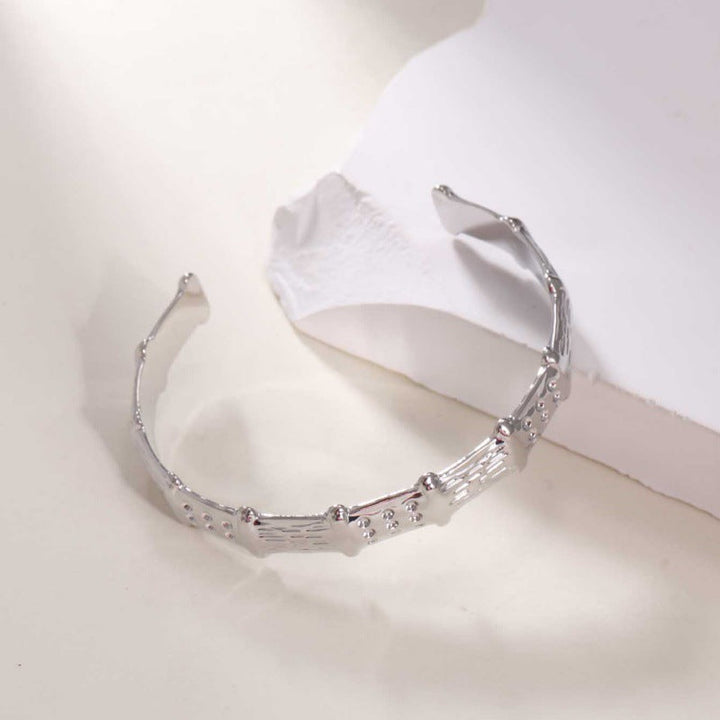 Women's Open Bangle in Modern Bamboo Design Land Girl