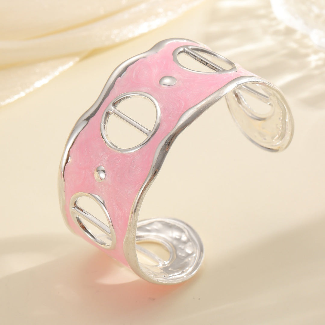Women Open Bangle with Modern, Transparent Design Land Girl
