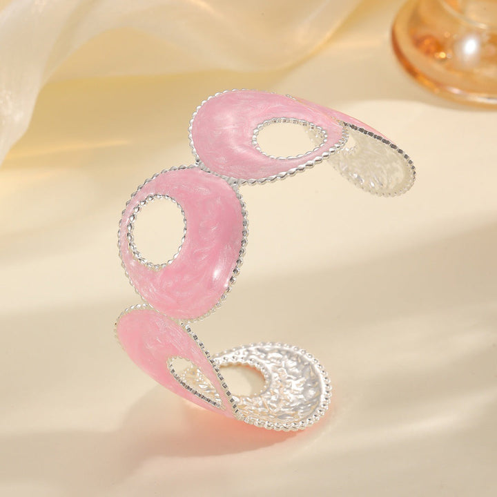 Women Open Bangle with artistic, multicolored design Land Girl