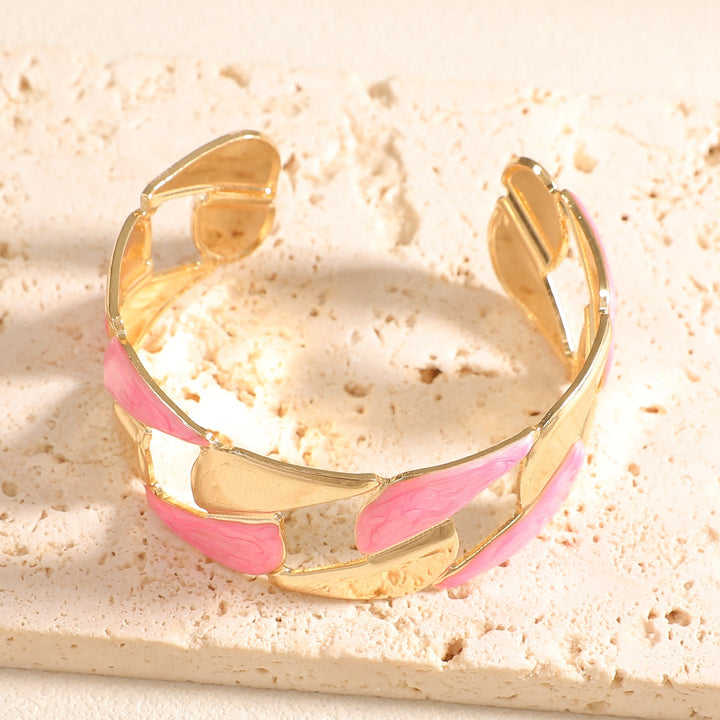 Women's Open Bangle with Elegant Leaf Design Land Girl
