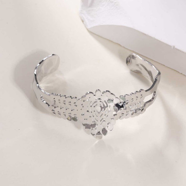 Women's Open Bangle in Modern Bamboo Design Land Girl