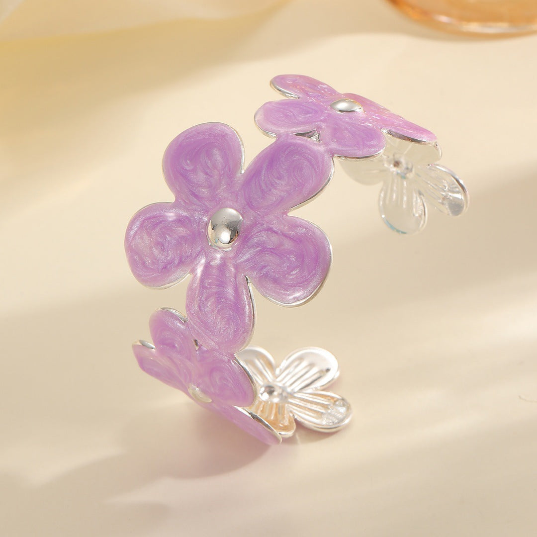 Women's bracelet made of high-quality metal with floral design Land Girl
