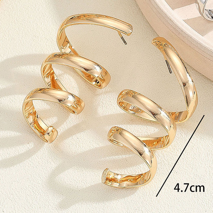 Women's Hanging Earrings with Elegant, Curved Design Land Girl