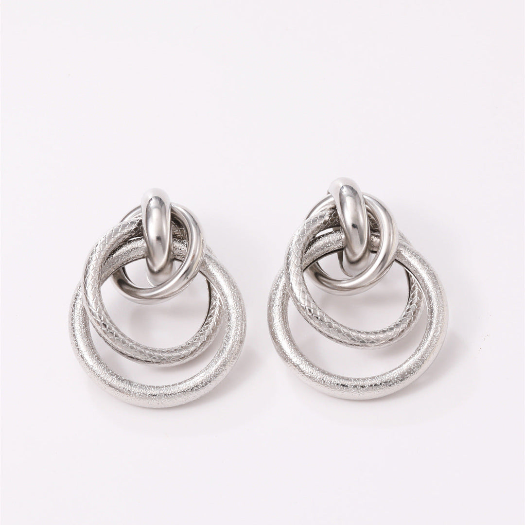 Women's Hanging Earrings with Elegant, Curved Ring Design Land Girl