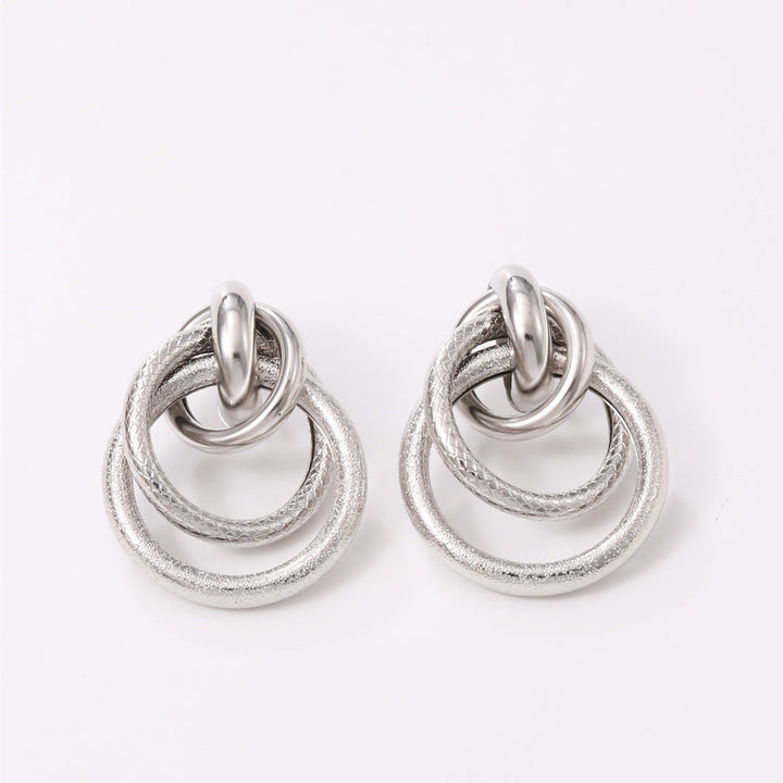 Women's Hanging Earrings with Elegant, Curved Ring Design Land Girl