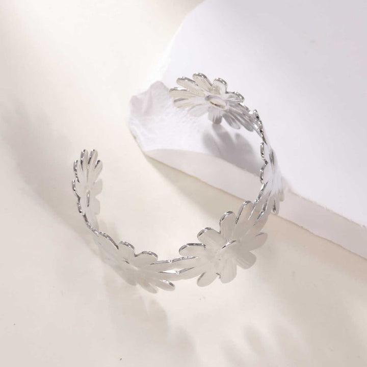 Women's Open Bangle with Elegant Wave Design Land Girl