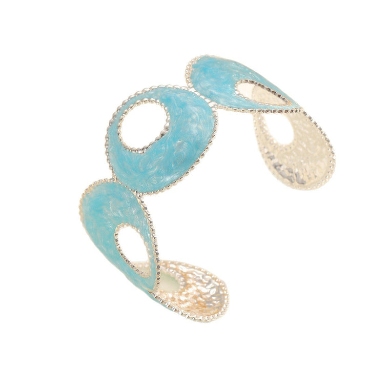 Women Open Bangle with artistic, multicolored design Land Girl