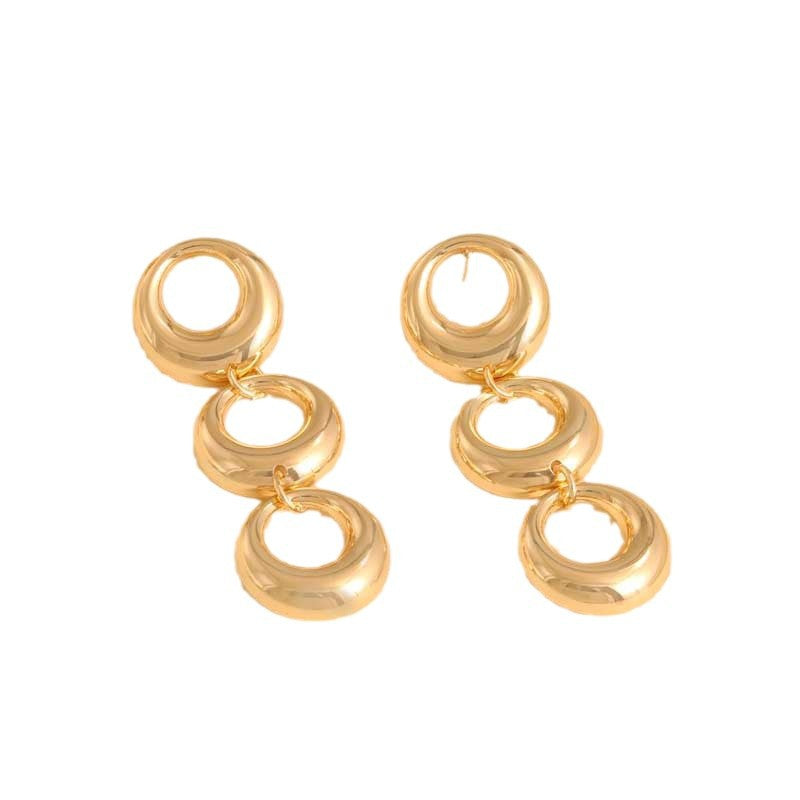 Women's Hanging Earrings with Modern, Geometric Elements Land Girl