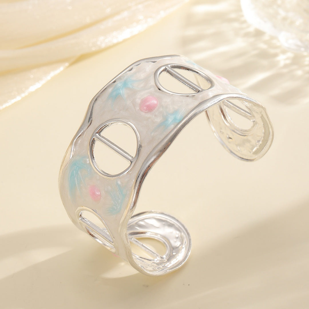 Women Open Bangle with Modern, Transparent Design Land Girl