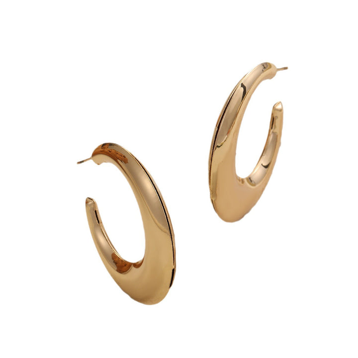 Women's Hanging Earrings in Modern Crescent Design Land Girl