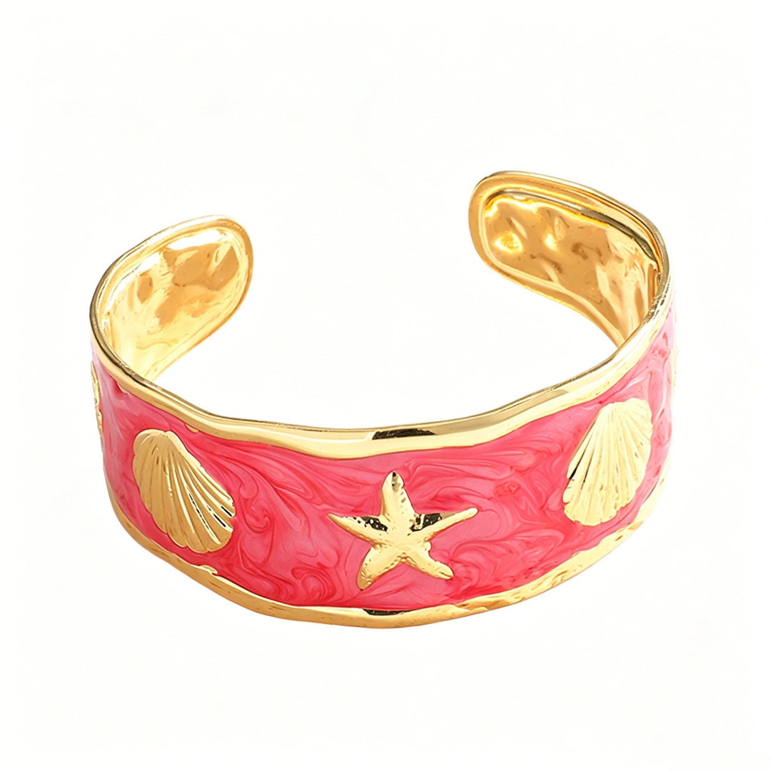 Women's Bangle with Maritime Shell and Starfish Design Land Girl