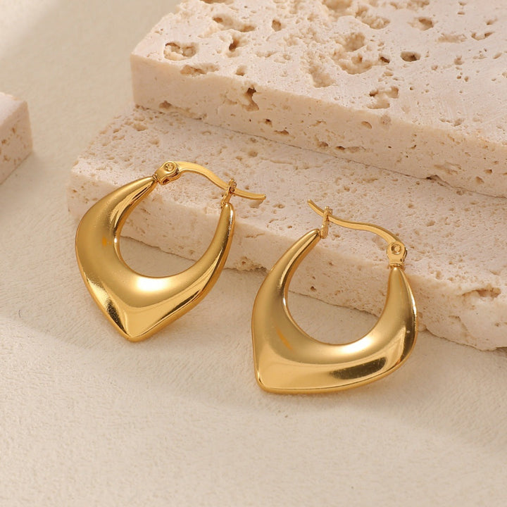 Women's Hanging Earrings with Integrated, Textured Design Land Girl
