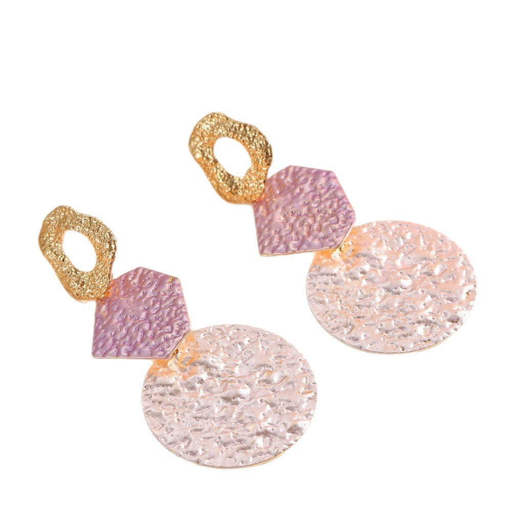 Women's Hanging Earrings with Modern Geometric Design Land Girl