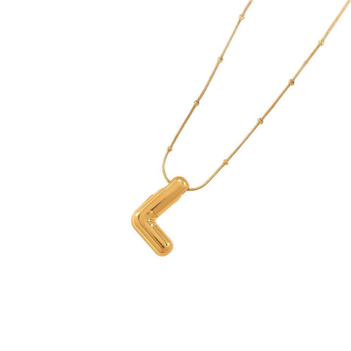 Women's necklace with curved letter pendant Land Girl