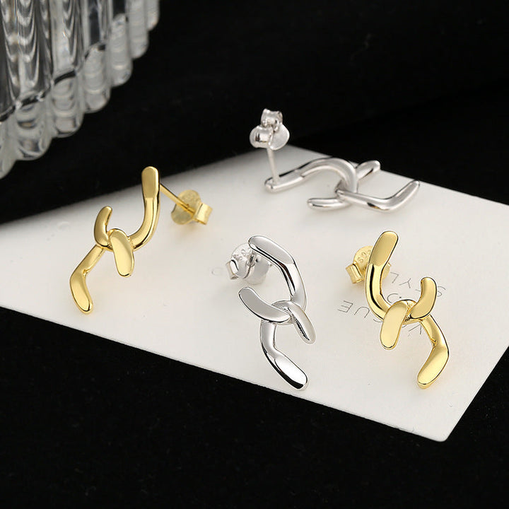 Women's earrings with sparkling circle pendant Land Girl
