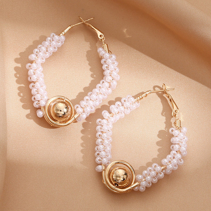 Women’s hoops with artistic pearl design Land Girl
