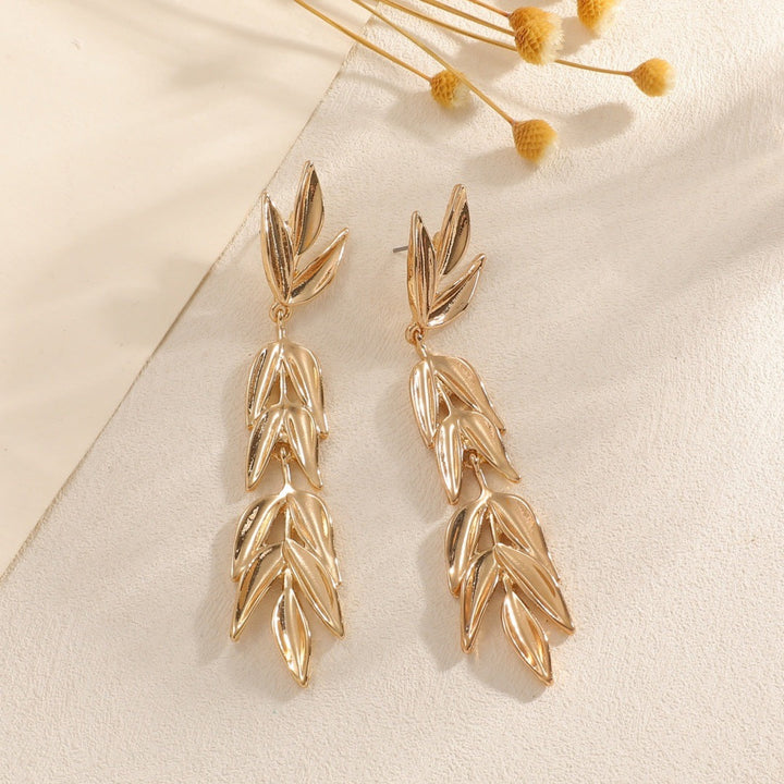 Women's Hanging Earrings with Elegant Leaf Design Land Girl