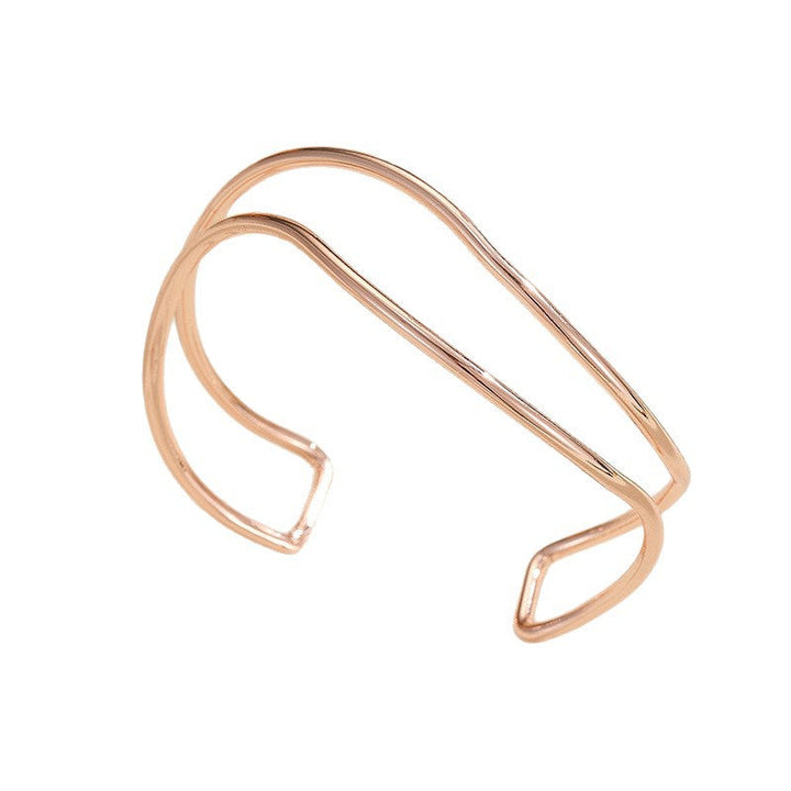 Women Open Bracelet with Curved Design Land Girl