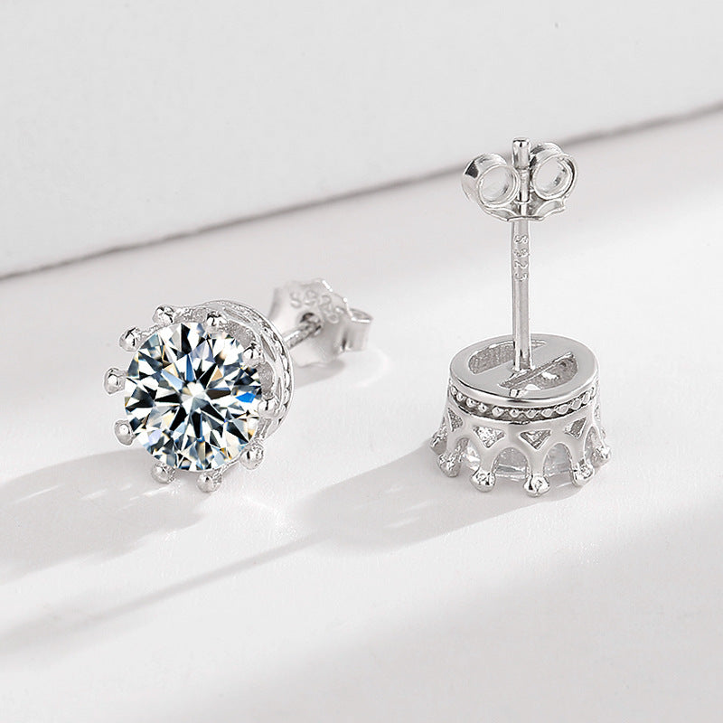 Ladies earrings with sparkling zirconia in elegant wreath design Land Girl