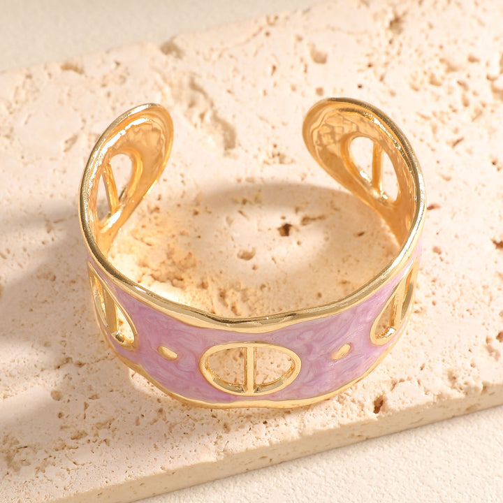 Women Open Cuff Bracelet with Artistic Snake Design Land Girl