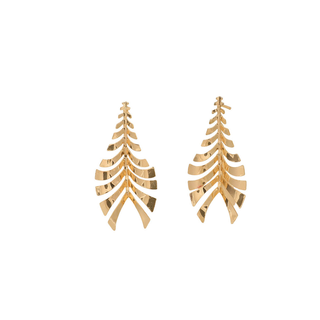 Women Hanging Earrings in Elegant Leaf Design Land Girl