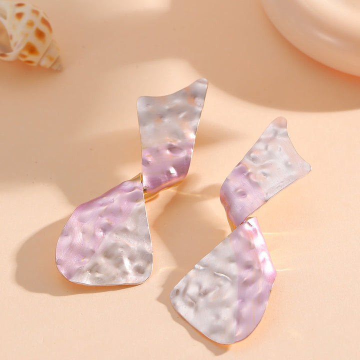 Ladies earrings in modern disc design Land Girl