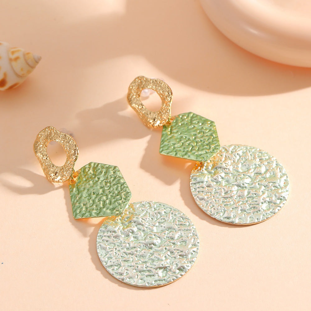 Women's Hanging Earrings with Modern Geometric Design Land Girl