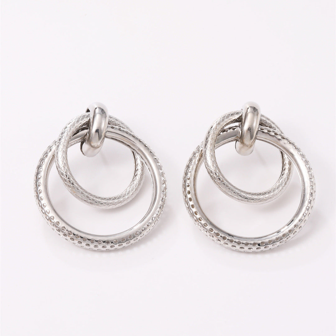 Women's Hanging Earrings with Elegant, Curved Ring Design Land Girl
