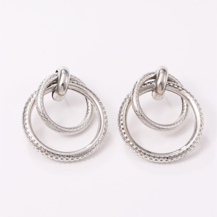 Women's Hanging Earrings with Elegant, Curved Ring Design Land Girl