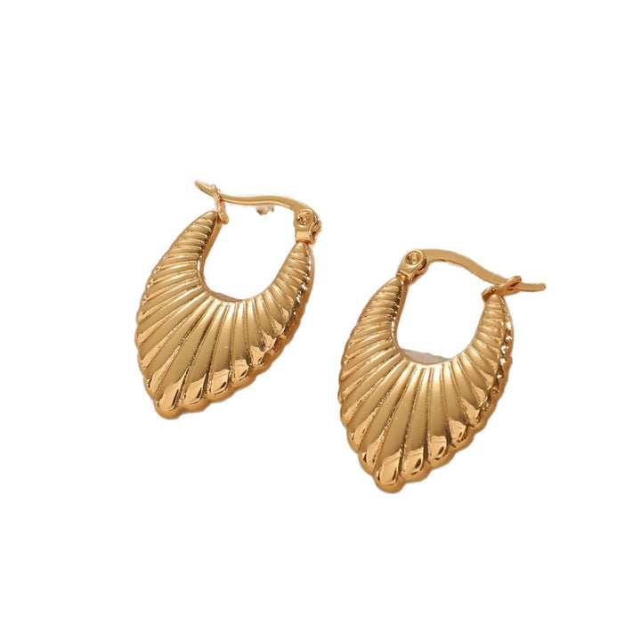 Women's Hanging Earrings with Integrated, Textured Design Land Girl