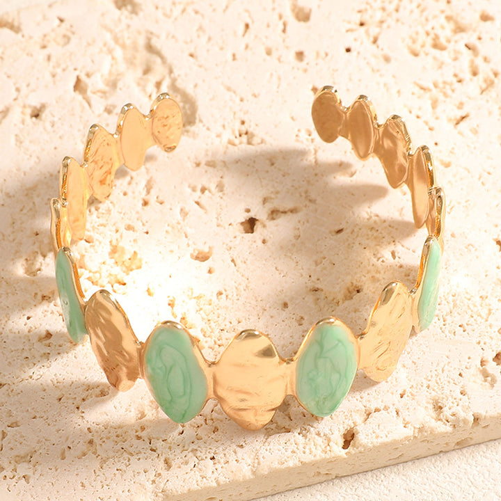 Ladies Open Bangle made of noble metal with elegant motif Land Girl
