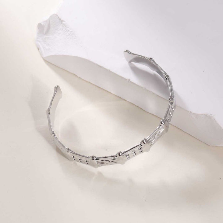 Women's Open Bangle in Modern Bamboo Design Land Girl