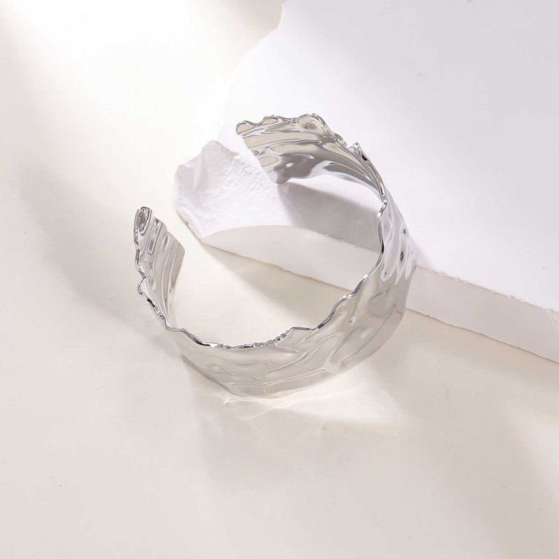 Ladies Open Cuff Bracelet with Artistic, Organic Design Land Girl