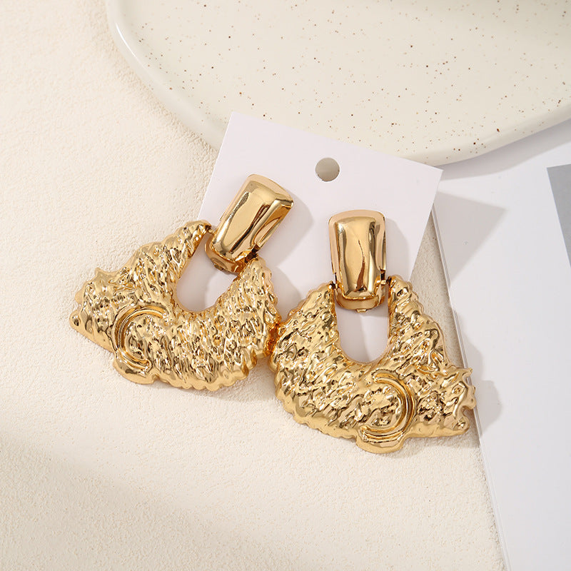 Ladies Hanging Earrings in Modern Rectangular Design Land Girl