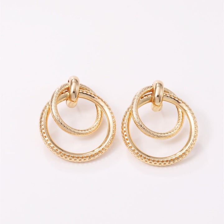 Women's Hanging Earrings with Elegant, Curved Ring Design Land Girl