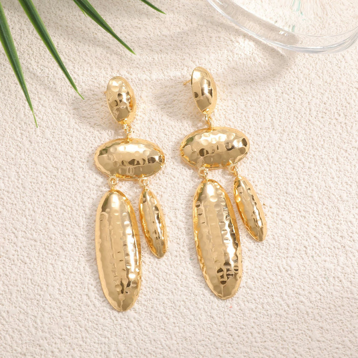 Women Hanging Earrings with artistic, three-dimensional design Land Girl