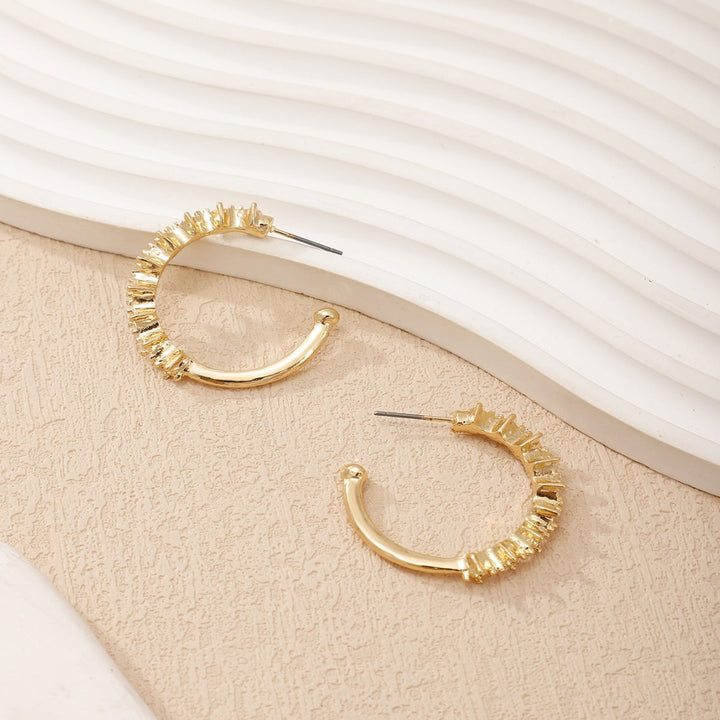 Ladies hoop earrings with intricate structures Land Girl