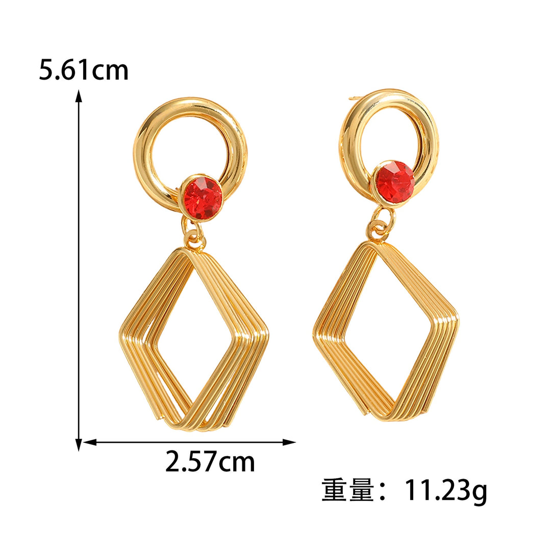 Women's Design Earrings with Geometric Wire Motif Land Girl