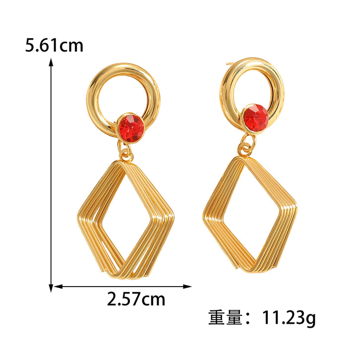 Women's Design Earrings with Geometric Wire Motif Land Girl