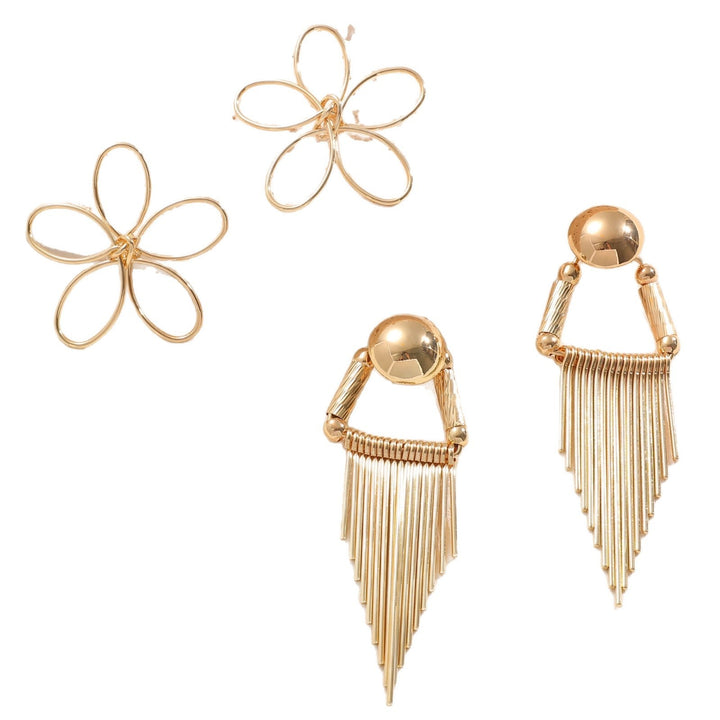 Ladies Hanging Earrings in Artistic Flower Design Land Girl