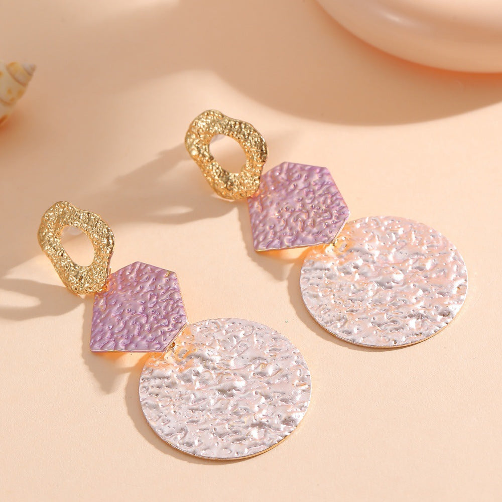 Women's Hanging Earrings with Modern Geometric Design Land Girl